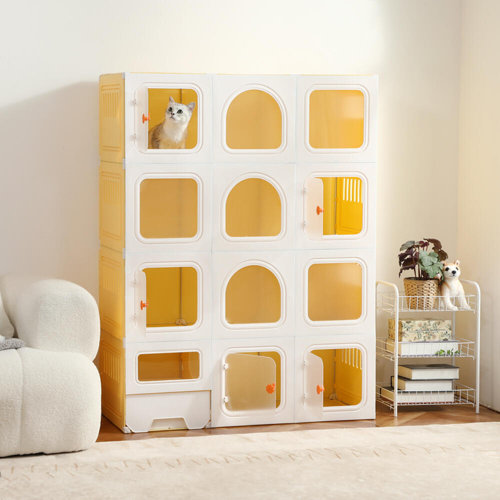 Tucker Murphy Pet™ Pet Cat Playpen Cages with Cat Litter Box Detachable